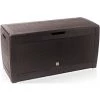 MOJAWO Auflagenbox Kunststoff Rattan-Optik Mocca 310L-DMBR310-440U