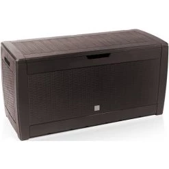 MOJAWO Auflagenbox Kunststoff Rattan-Optik Mocca 310L-DMBR310-440U