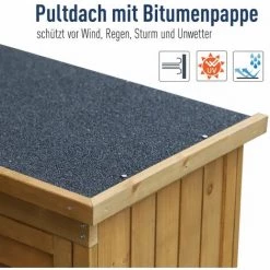 Outsunny Gartenschrank Holz Geräteschuppen Geräteschrank Werkzeugschrank Gartenhaus Holzhütte Pultdach Lamellentüren Tannenholz Natur 87 X 46,5 X 160 Cm -Aufbewahrung im Garten Verkäufe 2022 10998831 5