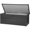 BELIANI Auflagenbox Graphitgrau Metall 165x70 Cm Garten Terrasse