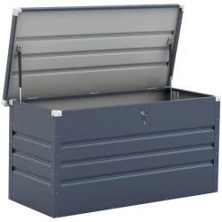 HABITAT ET JARDIN Gartentruhe Aus Metall "Store" - 480 L - 132 X 61 X 60 Cm - Grau