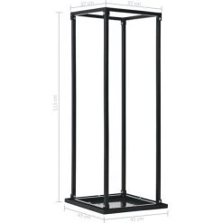 Brennholzregal Mit Boden Schwarz 37 X 37 X 113 Cm Stahl VidaXL -Aufbewahrung im Garten Verkäufe 2022 15334606 3