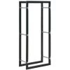 Brennholzregal Schwarz 44 X 20 X 100 Cm Stahl VidaXL