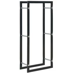 Brennholzregal Schwarz 44 X 20 X 100 Cm Stahl VidaXL