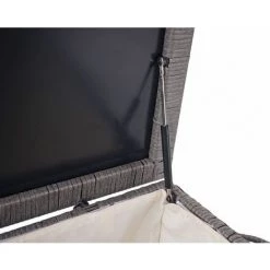 Poly-Rattan Kissenbox HHG-570, Gartentruhe Auflagenbox Truhe ~ Premium Grau, 51x100x50cm 170l -Aufbewahrung im Garten Verkäufe 2022 16241764 5
