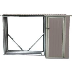 HABITAT ET JARDIN Holzunterstand Aus Metall "Chicago" - 109 X 282 X 168 Cm - Bräunlichgrau -Aufbewahrung im Garten Verkäufe 2022 16680301 4