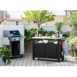 Multifunktionaler Gartentisch Für BBQ Unity XL Holzoptik Keter -Aufbewahrung im Garten Verkäufe 2022 1690103 3