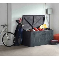 ShelterLogic Stahl Kissen Aufbewahrungsbox 509 Liter Grau 132x70x67 Cm -Aufbewahrung im Garten Verkäufe 2022 17994306 3