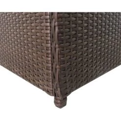 ASUPERMALL Garten-Aufbewahrungsbox Braun 120×50×60 Cm Poly Rattan -Aufbewahrung im Garten Verkäufe 2022 18360782 4