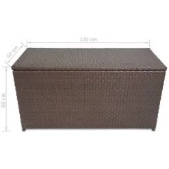 ASUPERMALL Garten-Aufbewahrungsbox Braun 120×50×60 Cm Poly Rattan -Aufbewahrung im Garten Verkäufe 2022 18360782 5