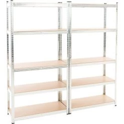 CLP 2er Set Steckregal G 90x40x180-silber