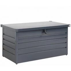 Gardebruk Metall Auflagenbox 360L Abschließbar Gasdruckfeder Kissenbox Gartentruhe Gerätebox Garten Aufbewahrungsbox