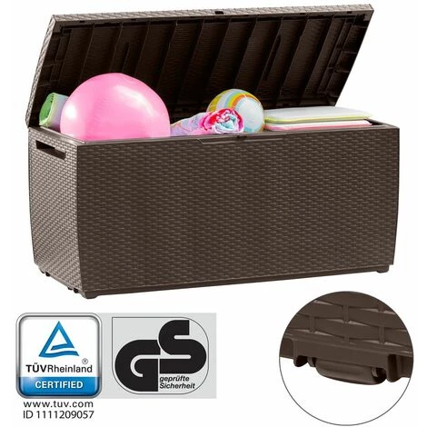 Keter Auflagenbox Marvel Plus 220kg Belastbar Rollen Griffe Smart Click System Truhe Gartenbox Kissenbox Garten… Braun 3 Keter Auflagenbox Marvel Plus 220kg Belastbar Rollen Griffe Smart Click System Truhe Gartenbox Kissenbox Garten… Braun – Bild 3