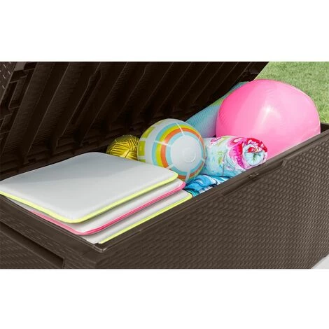 Keter Auflagenbox Marvel Plus 220kg Belastbar Rollen Griffe Smart Click System Truhe Gartenbox Kissenbox Garten… Braun 4 Keter Auflagenbox Marvel Plus 220kg Belastbar Rollen Griffe Smart Click System Truhe Gartenbox Kissenbox Garten… Braun – Bild 4