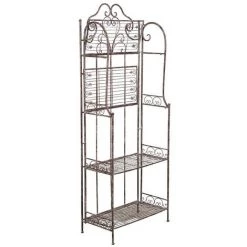 BISCOTTINI Multifunktionelle Und Klappbare Etagere Aus Schmiedeeisen Mit Antikiertem Rost-Finish L63xPR33xH165 Cm. -Aufbewahrung im Garten Verkäufe 2022 18661666 3
