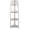 BISCOTTINI Multifunktionelle Und Klappbare Etagere Aus Schmiedeeisen Mit Antikiertem Rost-Finish L46xPR32xH155 Cm.