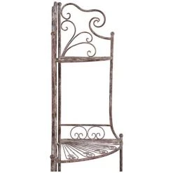 BISCOTTINI Multifunktionelle Und Klappbare Etagere Aus Schmiedeeisen Mit Antikiertem Rost-Finish L46xPR32xH155 Cm. -Aufbewahrung im Garten Verkäufe 2022 18661689 4