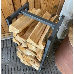 Quick-Star Metall Kaminholzregal Anthrazit 33x25x90cm Garten Kaminholzunterstand Kaminholzlager Stapelhilfe -Aufbewahrung im Garten Verkäufe 2022 18702261 3