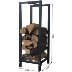 Quick-Star Metall Kaminholzregal Anthrazit 33x25x90cm Garten Kaminholzunterstand Kaminholzlager Stapelhilfe -Aufbewahrung im Garten Verkäufe 2022 18702261 4