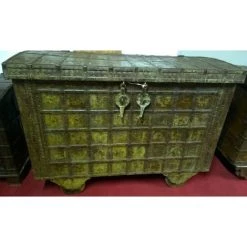 BISCOTTINI Alte Schatzkiste Aus Holz Und Eisen L125xPR68xH93 Cm -Aufbewahrung im Garten Verkäufe 2022 18712499 3