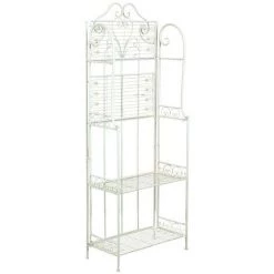 BISCOTTINI Multifunktionelle Und Klappbare Etagere Aus Schmiedeeisen Mit Antikiertem Weißem Finish L63xPR33xH165 Cm. 5 BISCOTTINI Multifunktionelle Und Klappbare Etagere Aus Schmiedeeisen Mit Antikiertem Weißem Finish L63xPR33xH165 Cm. -Aufbewahrung im Garten Verkäufe 2022 19209005 3