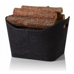 TrendLine Kaminholztasche Kaminholzkorb Korb Filztasche Holztasche Tragetasche