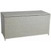 ESTEXO Auflagenbox Poly Rattan Kissenbox Gartenbox Aufbewahrungsbox Box Beige