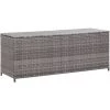 ASUPERMALL Gartenbox Grau 120×50×60 Cm Poly Rattan