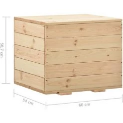 Aufbewahrungstruhe 60 X 54 X 50,7 Cm Massivholz Kiefer VidaXL -Aufbewahrung im Garten Verkäufe 2022 21675684 3