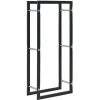 Hommoo Brennholzregal Schwarz 44 X 20 X 100 Cm Stahl VD25004