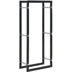 Hommoo Brennholzregal Schwarz 44 X 20 X 100 Cm Stahl VD25004