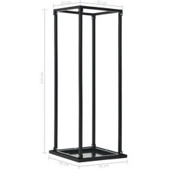 Hommoo Brennholzregal Mit Boden Schwarz 37 X 37 X 113 Cm Stahl VD25006 -Aufbewahrung im Garten Verkäufe 2022 23038579 5