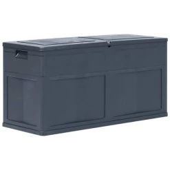 Hommoo Garten-Aufbewahrungsbox 320 L Schwarz VD29813