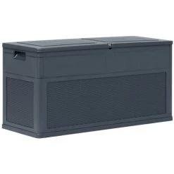 Hommoo Garten-Aufbewahrungsbox 320 L Anthrazit VD29815