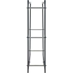 Hommoo Brennholzregal Schwarz 100x25x100 Cm Stahl VD25982 -Aufbewahrung im Garten Verkäufe 2022 23457472 4