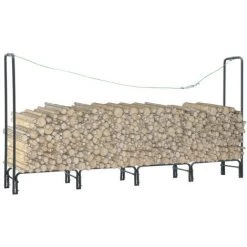 Hommoo Brennholzregal Anthrazit 240x35x120 Cm Stahl VD25985