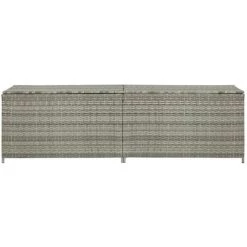 ASUPERMALL Gartenbox Poly Rattan 200×50×60 Cm Grau -Aufbewahrung im Garten Verkäufe 2022 23646128 3