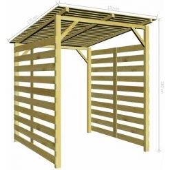 YOUTHUP Unterstand Für Feuerholz Lagerschuppen Kiefernholz Imprägniert -Aufbewahrung im Garten Verkäufe 2022 23848629 5