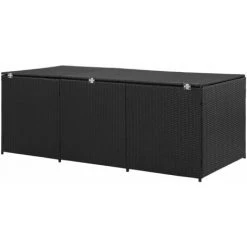YOUTHUP Gartenbox Poly Rattan 180×90×75 Cm Schwarz -Aufbewahrung im Garten Verkäufe 2022 23857927 5
