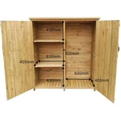 WILTEC Gartenhaus 2-flügelige Tür 1350x500x1540mm Aus Fichtenholz Mit Bitumendach -Aufbewahrung im Garten Verkäufe 2022 2387310 5