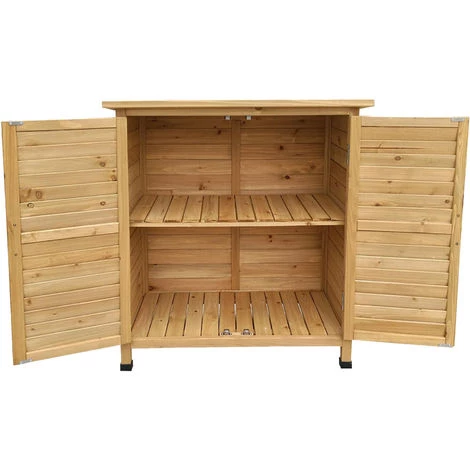 WILTEC Gartenhaus 2-flügelige Tür Halbhoch 870x465x916 Mm Fichtenholz Werkzeugschuppen 2 WILTEC Gartenhaus 2-flügelige Tür Halbhoch 870x465x916 Mm Fichtenholz Werkzeugschuppen – Bild 2