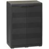 YOUTHUP Gartenschrank Mit 1 Regal Schwarz
