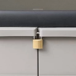 YOUTHUP Gartenschrank Mit 1 Regal Schwarz Und Grau 8 YOUTHUP Gartenschrank Mit 1 Regal Schwarz Und Grau -Aufbewahrung im Garten Verkäufe 2022 23972488 4