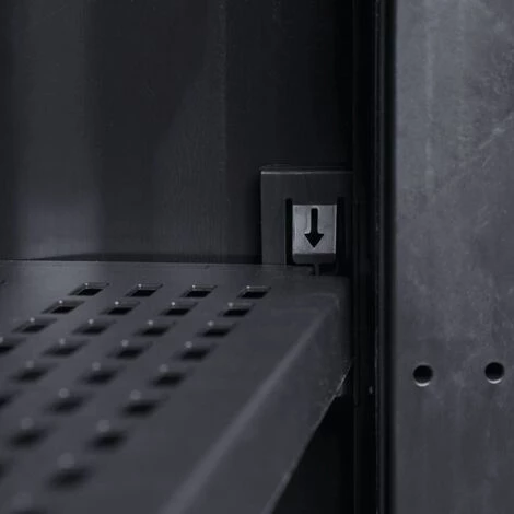 YOUTHUP Gartenschrank Mit 1 Regal Schwarz Und Grau 5 YOUTHUP Gartenschrank Mit 1 Regal Schwarz Und Grau – Bild 5