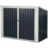 COSTWAY Muelltonnenbox 173 X 97x 134 Cm Wasserdicht, Metall, Schuppen Garten, Gartenschrank, Gartenbox Geraetebox,
