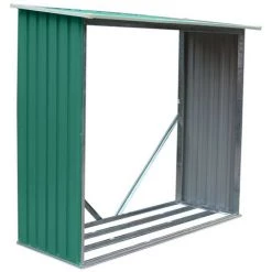 Kaminholzregal Gardiun Holman 1,37 M² Außenfläche 75x182x160 Cm Grün -Aufbewahrung im Garten Verkäufe 2022 25452888 3