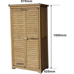 Gartenschrank Gardiun Emmy 87x46,5x160 Cm Holz Für Außenbereich -Aufbewahrung im Garten Verkäufe 2022 25453499 3