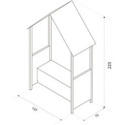 Markise Gardiun Alice Purple 75x137x223 Cm Aus Holz Mit Bank 7 Markise Gardiun Alice Purple 75x137x223 Cm Aus Holz Mit Bank -Aufbewahrung im Garten Verkäufe 2022 25453654 4