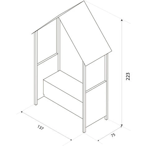Markise Gardiun Alice Purple 75x137x223 Cm Aus Holz Mit Bank 4 Markise Gardiun Alice Purple 75x137x223 Cm Aus Holz Mit Bank – Bild 4