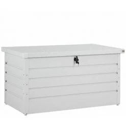 Gardebruk Metall Auflagenbox 360L Abschließbar Gasdruckfeder Kissenbox Gartentruhe Gerätebox Garten Aufbewahrungsbox